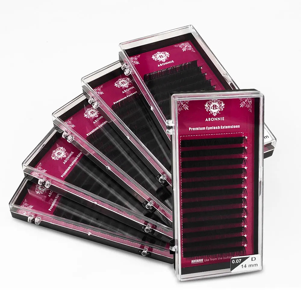 Abonnie B/C/cc/D Curl Classic Lashes Fluffy Individual Volume Eyelashes Extensions Supplies