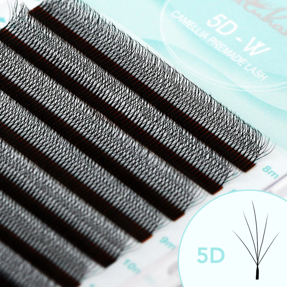 NATUHANA Camellia W Lashes 3D 4D 5D Wispy Volume Fans Eyelash Extensions C D L LU Curl Soft Lightweight Natural False Lashes