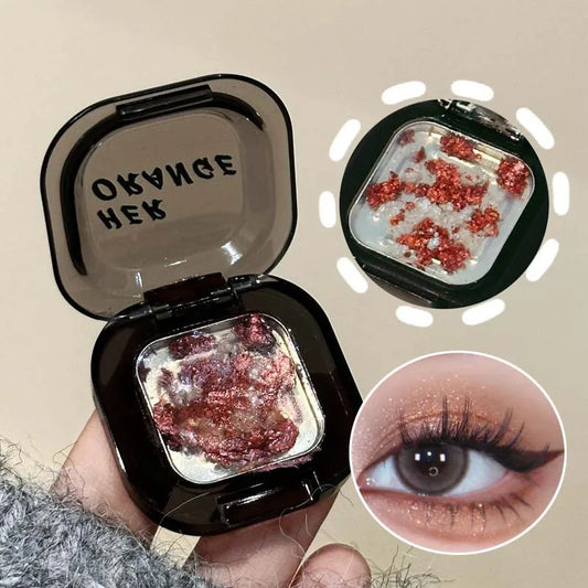 Pearlescent Glitter Eyeshadow Palette Mashed Potato Texture Shiny Highlight Lying Silkworm Single Streaky Pork Eyeshadow Make Up