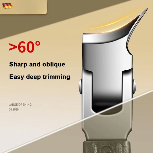 Anti-Splash 60° Slant Edge Nail Clipper Set Professional High-end Eagle Beak Oblique Toe Nail Trimmers Ingrown Toenail Tools