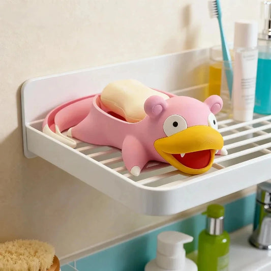 3D Printed Soap Dish Drain Box Bathroom Soap Holder for Fans, Cute Home Decor Toy