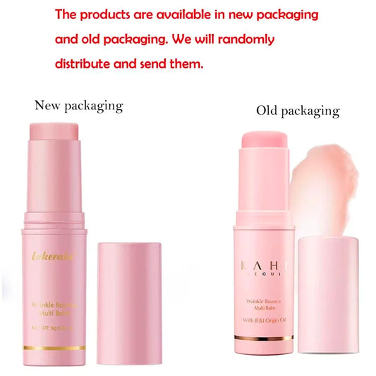 Korean Bounce Multi Balm Collagen Pink Stick Wrinkle Bounce Balm Multi Cream Dull Cosmetics Skin Care