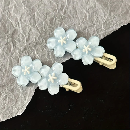 1pc/2pcs five-petal colorful duck clip, women's flower pattern hair accessories, women's hair accessories hair clip, suitable fo