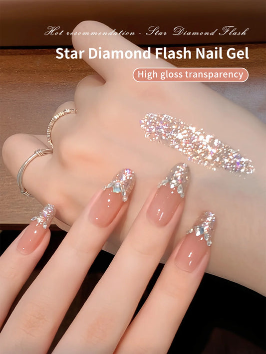16ML Star Glitter Gel Polish Shimmer Reflective Holographic Color Magnetic for Nail Art Salon DIY at Home