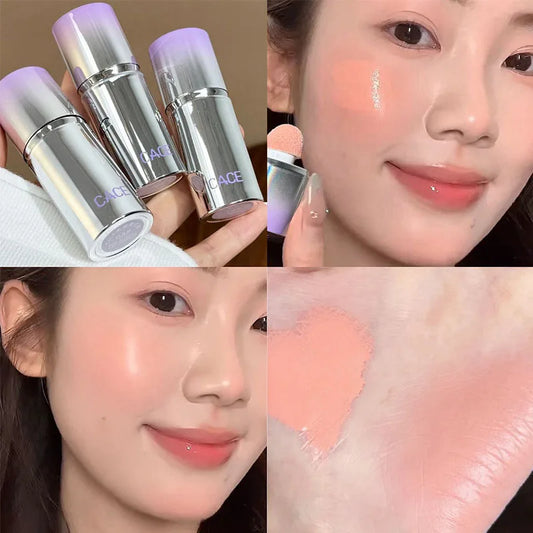 4 Colour Matte Liquid Water Light Sensation Blush Easy To Apply Big Sponge Brush Head Smooth Cheek Natural Blush Rouge for Girls