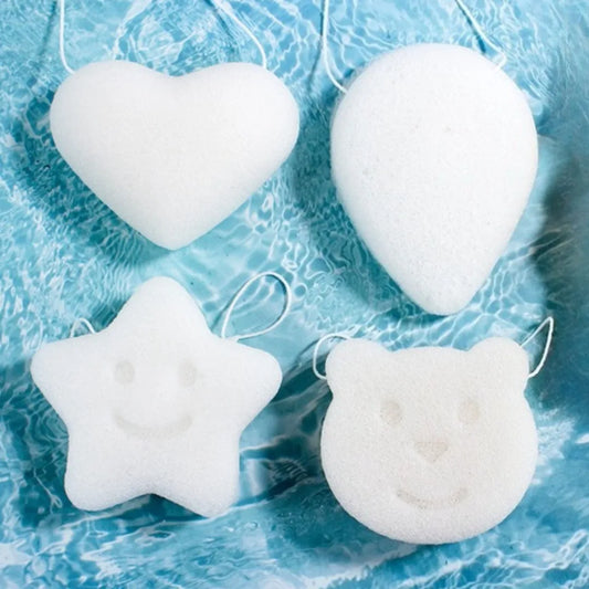 1pc Cute Baby Shower Sponge Cleanser Brush Konjac Harmless Shower Sponge for Face Washing Body Care Bath Rubbing Sponge BathTool