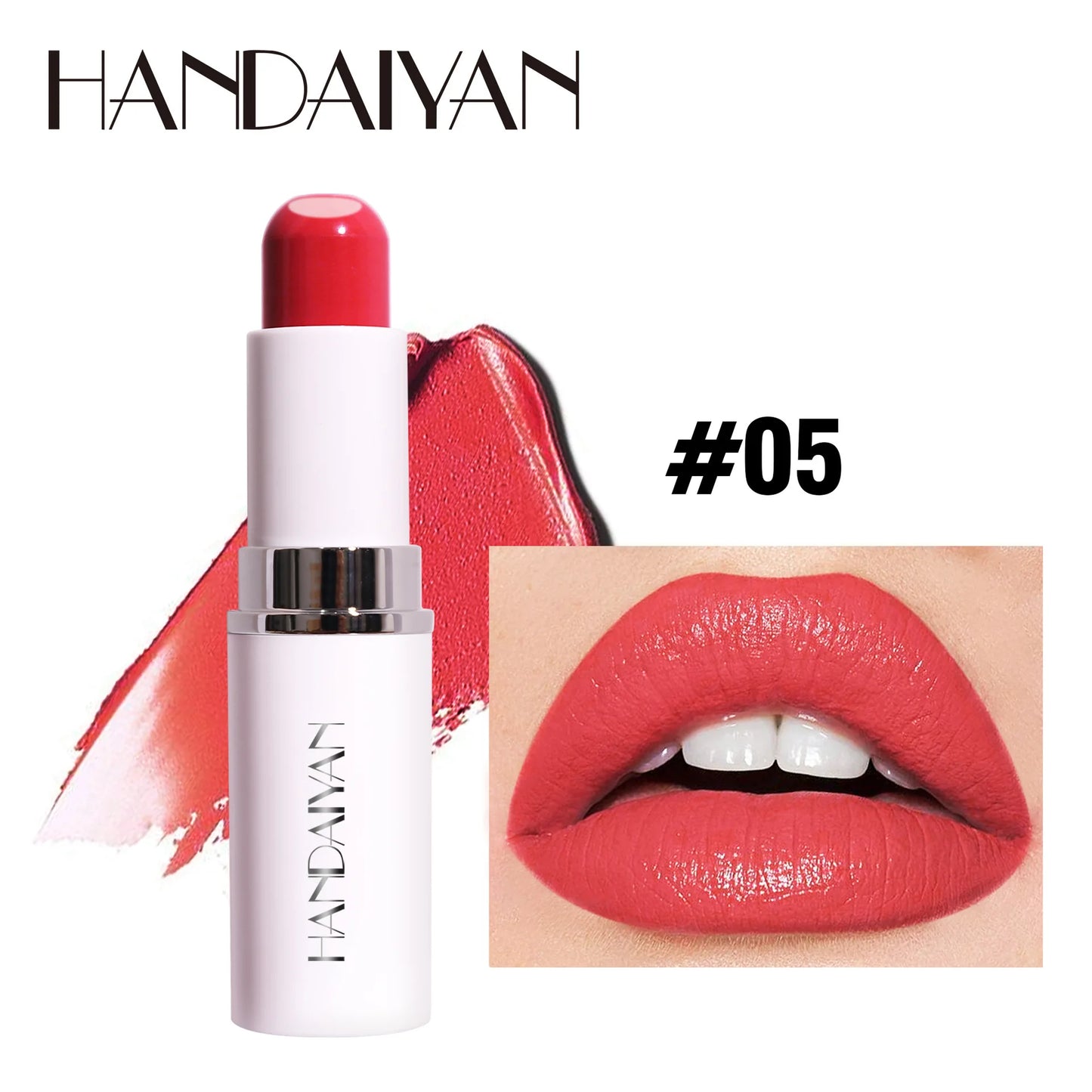 Handaiyan two in one matte lipstick moisturizing sandwich lipstick 8 colors available