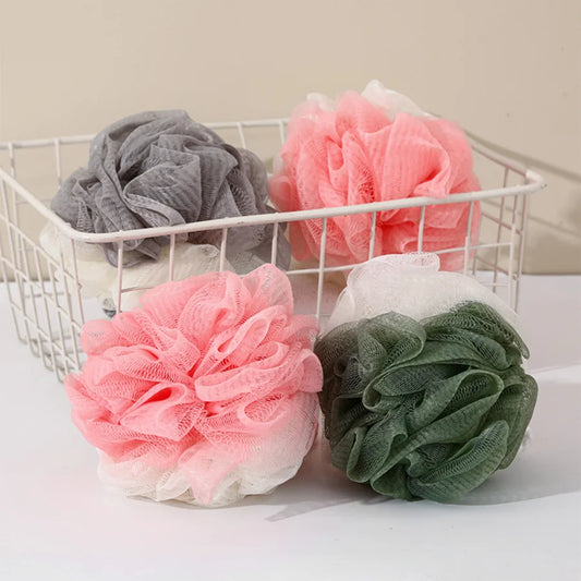 Bath Shower Loofah Sponge Bath Mesh Pouf Shower Ball Body Scrubber Exfoliating Bath Sponge for Women and Men (Large-45G)