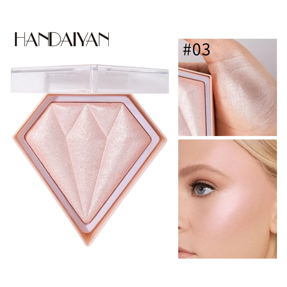 Natural Diamond Highlighter Powder 5 Color Shimmer Contour Nose Shadow Brightening Face Makeup Cosmetics Palette