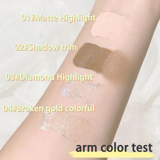 Highlighter Stick, Face Contour, Liquid Shadow, Glitter, Brightening, Concealer, Three-Dimensional Highlighter, Silkworm Pencil