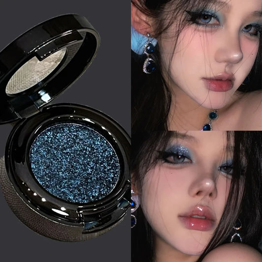 Metallic Glitter Black Blue Eyeshadow Purple Green Metallic Highlighter Eyeshadow Diamond Long Lasting Eye Makeup Women Cosmetic