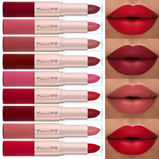 1/3Pcs Double Head Matte Lipstick Sexy Red Lip Gloss Set 2 in 1 Matte Lip Stick Non-stick Cup Lasting Waterproof Makeup Beauty
