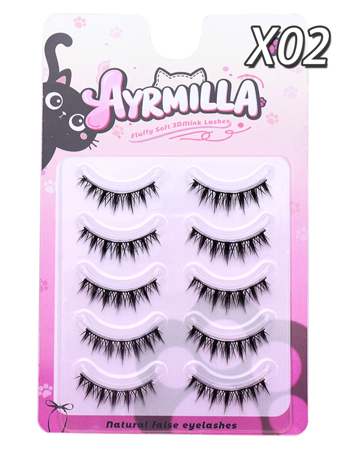 10 Pairs Natural Eye Lashes Faux Mink Eyelashes Winged End Eye Elongated Eyelashes Natural Long Manga Lashes Fake Lashes Makeup