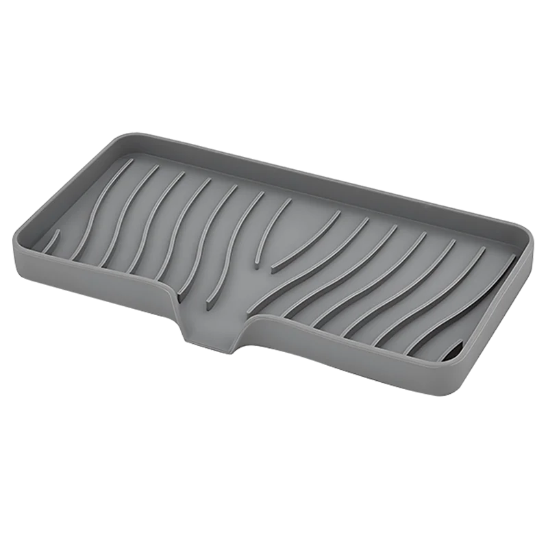 1pcs Silicone Faucet Drain Pad Sink Dish Soap Anti-slip Sink Tray Kitchen Sink Soap Drain Mat Self Draining Soap Bar Holder