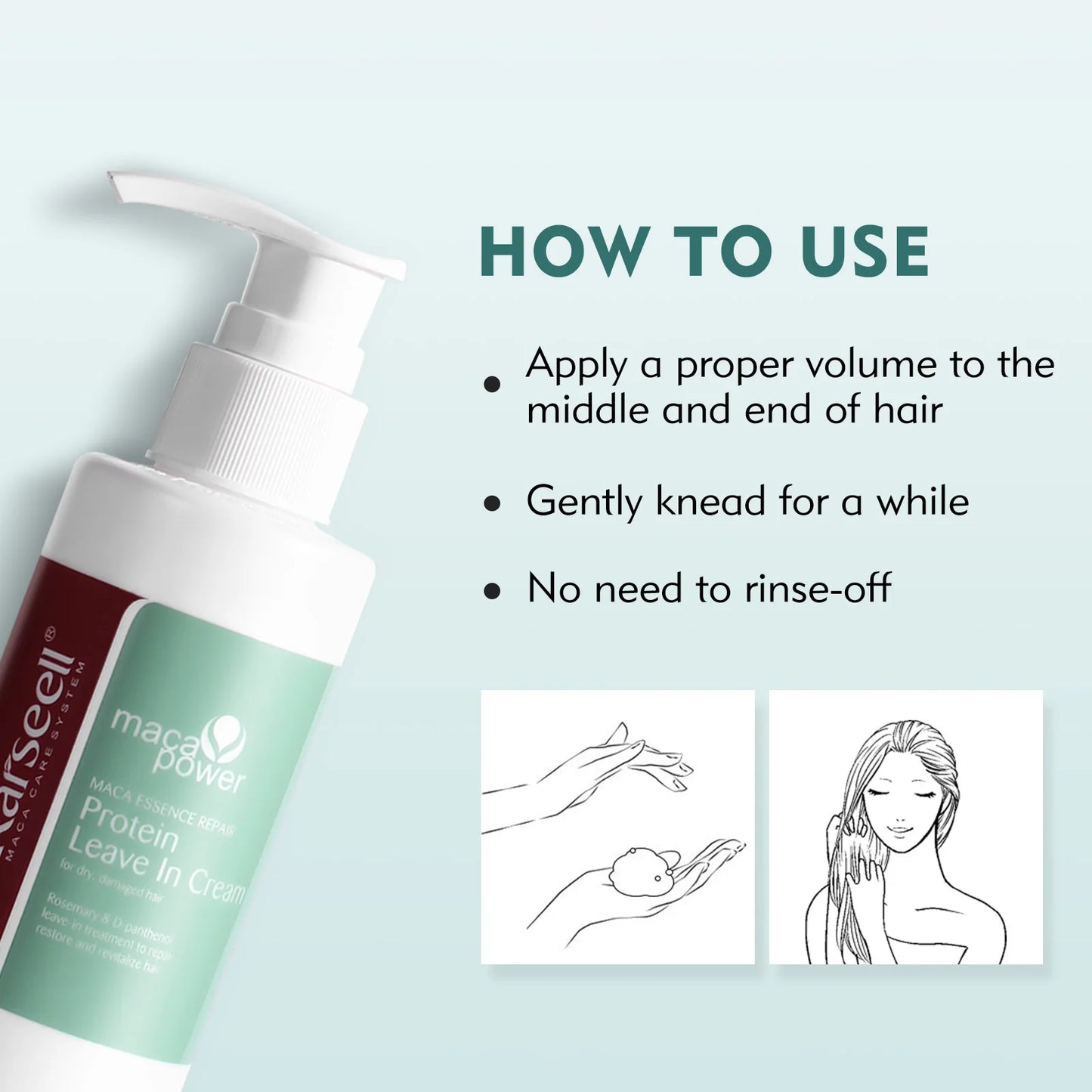 Karseell Leave In Conditioner Repair Protein Cream Hair Treatment Natural Essences Organic Protein Cream for Dry Damaged Hair