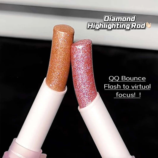 8 Colors Pearlescent Jelly Eyeshadow Stick Shimmer Brightening Highlighter Shadow Stick Waterproof Lasting Eyeshadow Makeup