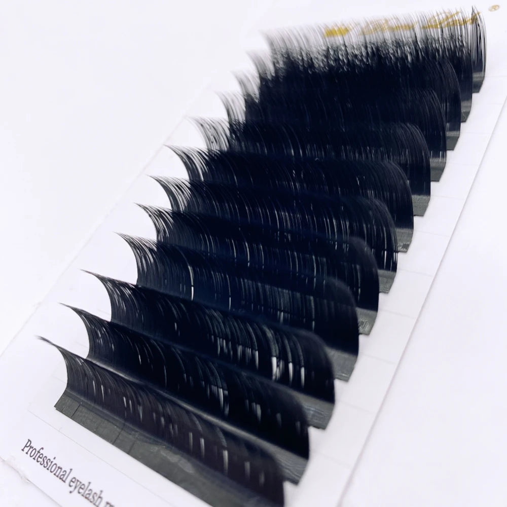 LB LC Curl Camellia False Eyelashes Faux Mink Soft Easy Fan Individual Lashes Light Classic Russian Volume Premade Fan Lashes