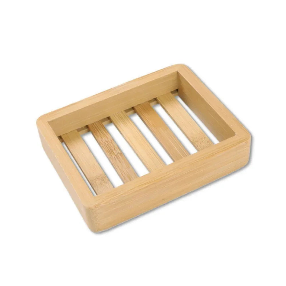 1PC Soap Box Bamboo and Wood Hotel Bathroom Soap Holder Home Simple Drain Soap Box