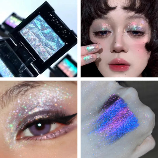 Coldnwild Monochrome Gradual Eye Shadow Chameleon Glitter Highly Pigmented Blue Purple High Concentration Optical Eye Makeup