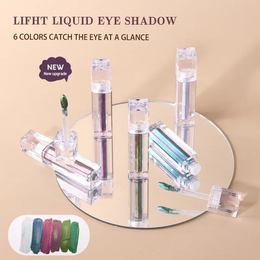 Chameleon Liquid Eyeshadow Eyeliner Sparkling Liquid Eye Shadow Metallic Shining Eye Shadow Liner Makeup Green Purple Silvery