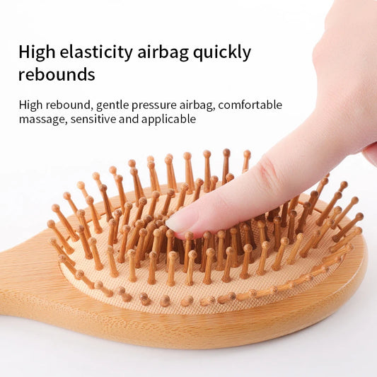 1PC Wood Comb Professional Healthy Paddle Cushion Hair Loss Massage Brush Hairbrush Comb Scalp Hair Care Healthy Bamboo Comb