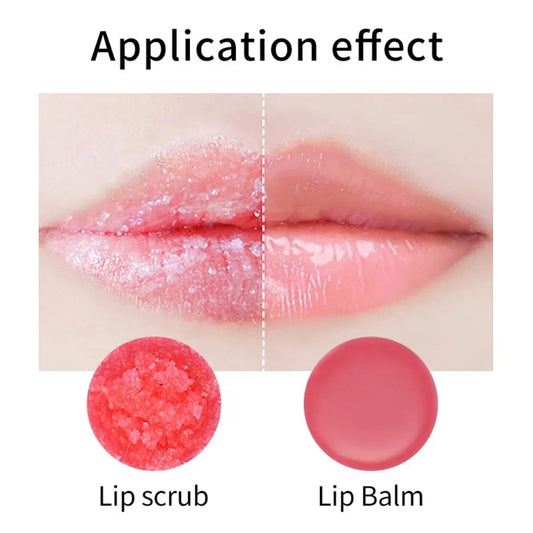 Vegan Fruit Lip Scrub Lipstick 2 in 1 Moustirzing Lip Balm Private Label Custom Logo Sugar Lip Scrub