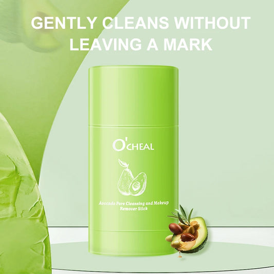 Ocheal Portable Avocado Makeup Remover Deep Cleaning Balm Gel Cream Stick Moisturizing Skin Care
