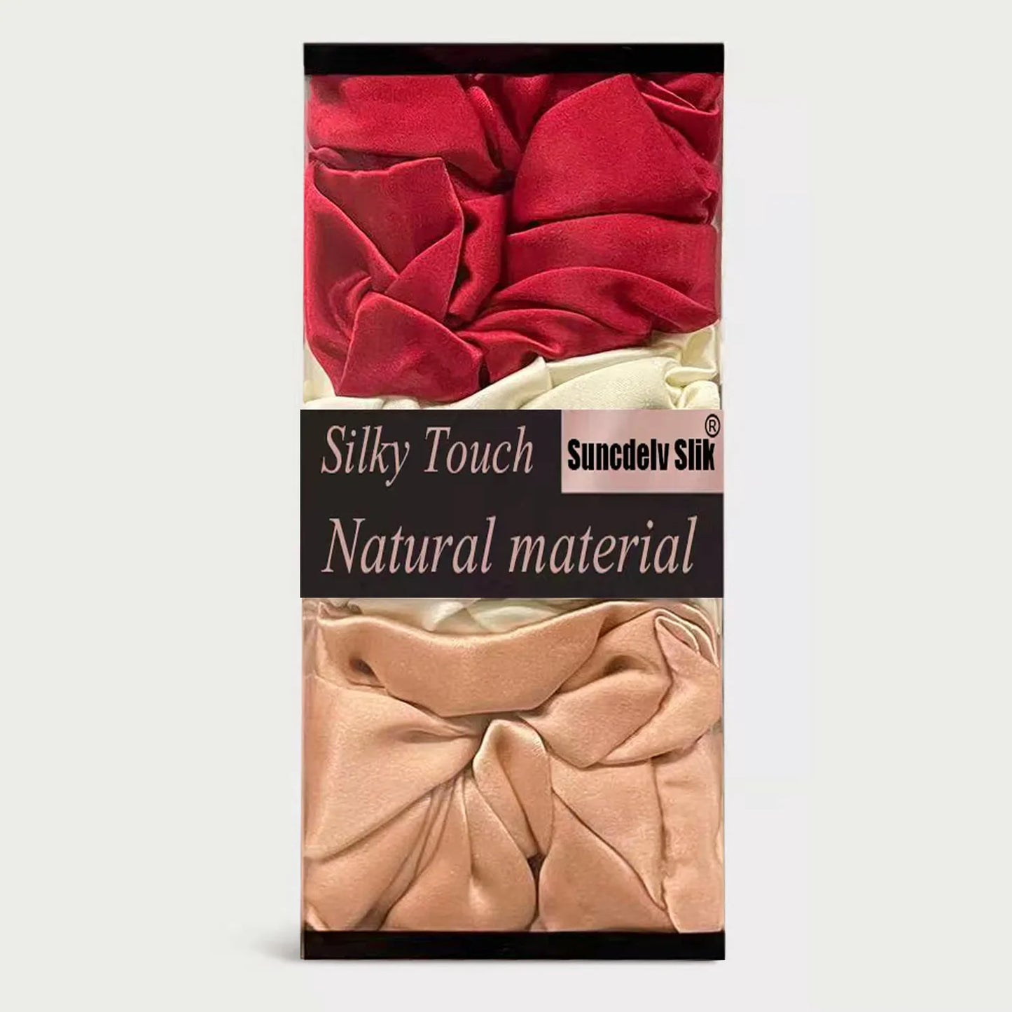3PCS 100% Natural Silk Women Hair Ties High Quality Hair Scrunchies (19Momme) Women Big Hairbands Hair Accessories