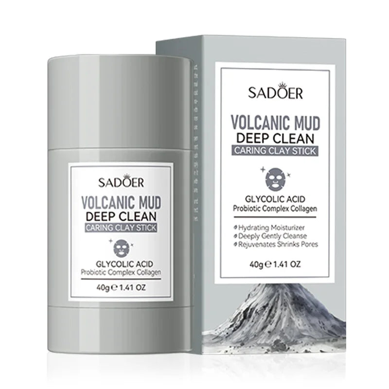 SADOER Volcanic Sea Mud Face Masks Stick Moisturizing Anti-aging Removal Blackhead Anti-aging Clay Facial Masks Skin Care