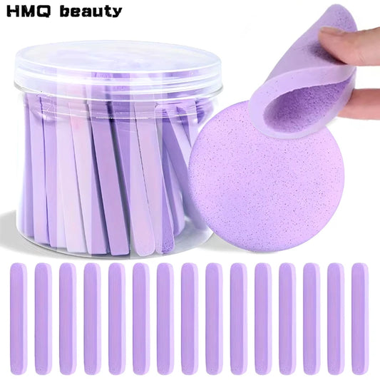 Compress Face Wash Puff with Storage Box Facial Cleansing Sponge for Makeup Remover Round Face Wash Sponge Skincare Beauty Tool