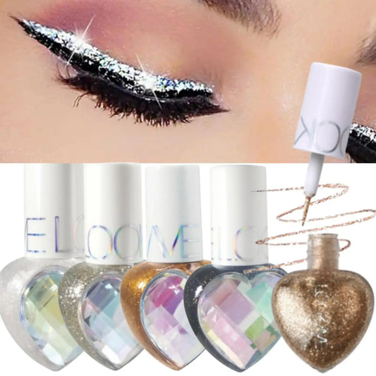 1PC Fine Shimmer, Glitter, High Pigmentation, Silky, Non-sticky, Multi-color Eyeliner,Suitable for Music Festivals and Parties