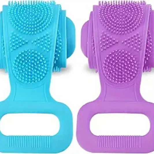 Body Silicone Brush Scrub Body Exfoliating Sponge Brush Bathroom Shower Back Brush Bath Scrub Clean Tool Stain Removal Bath Belt