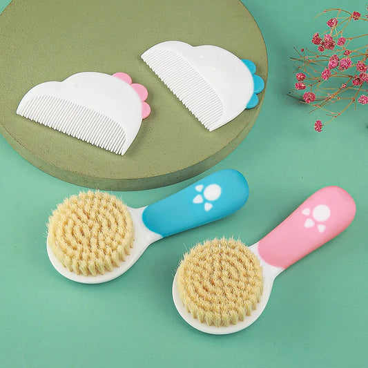 Baby Hair Brush with Soft Nylon Bristles Gentle Massage Bath Brush for Newborns and Infants