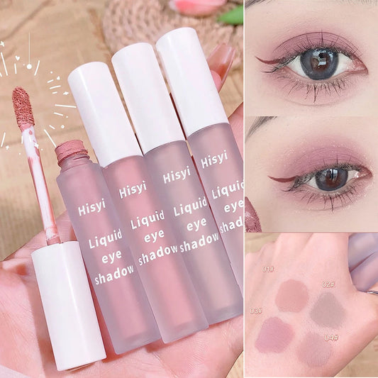 Low Saturation Matte Liquid Eye Shadow Blush Waterproof Easy To Color Brightening Natural Contouring Eyeshadow Pigment Makeup