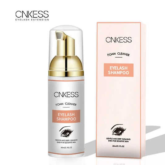 CNKESS Wholesale 60ML Private Label Natural Oil Free Eyelash Foam Eyelash Extension Lash Bath Lash Foam Shampoo Cleanser