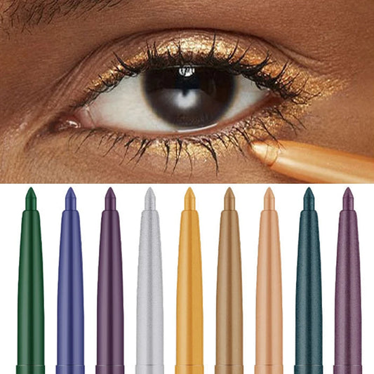 12 Color Matte Glitter Gel Eyeliner Pencil Waterproof Smudge-Proof Smooth Matte White Eyeliner Pen Long-Lasting Eye Liner Makeup