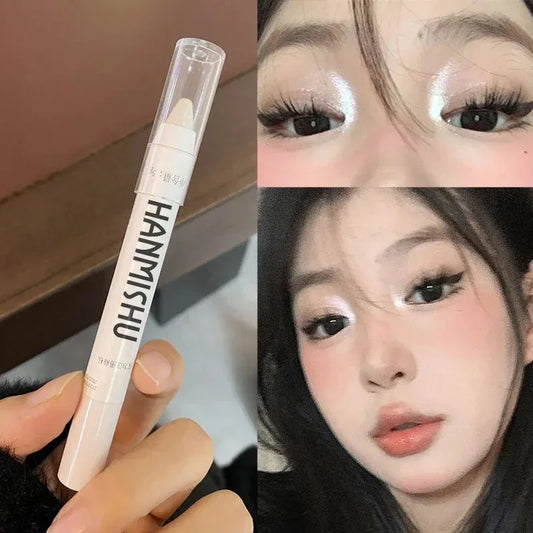 Shimmering Highlight Stick Pearlescent Matte Eyeshadow Stick Glitter White Eyeliner Lying Silkworm Pen Silver Highlighter Pen