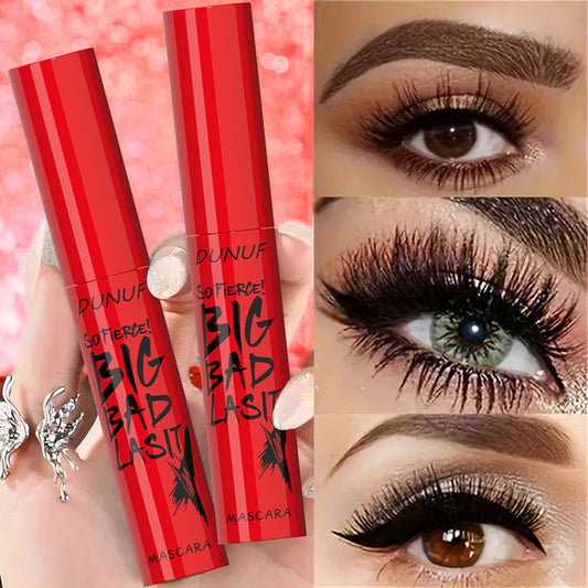 DUNUF Long-Lasting Mascara 1 Pcs Waterproof Sweat-Proof Non-Smudging Thin Thick Curling Beginner Friendly Makeup Product