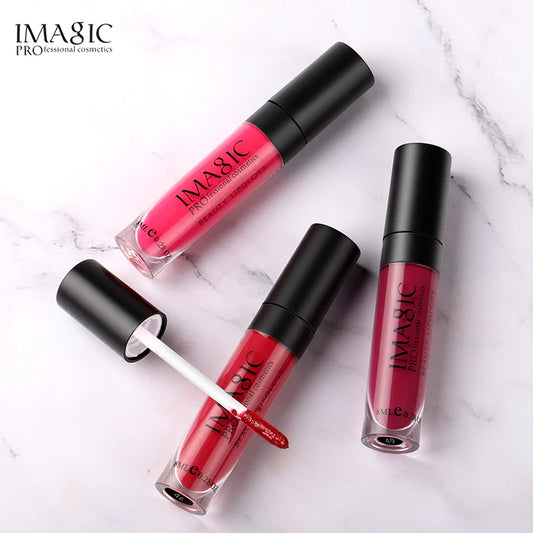 IMAGIC 1pcs matte Sexy 28 color Matte Lipstick lipgloss Waterproof Long Lasting Gloss Beauty makeup lip gloss fashion lip