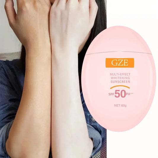GZE MINERAL SUNSCREEN LOTION: SPF50 Broad Spectrum UVA UVB, Face Neck Protection, Sunburn Cream Zinc Oxide Sensitive Skin PA+++