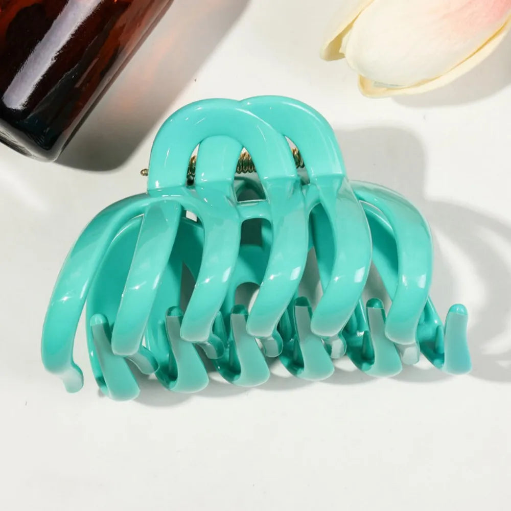 1/4PCS Octopus Silicone Claw Clip,Super-safe Head Protection,Banana Clip,Soft Flexible Jaw Clip for Women Hair Accessory