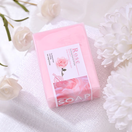 100g Hot Selling Products Rose Oil Handmade Glycerin Soap Bar Body Face Soap Deep Cleans Whitening Soap with Lavender
