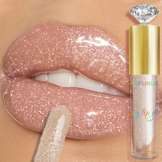 9 Colors Moisturizing Diamond Shimmer Glitter Lip Gloss Makeup Sparkling Glitter Liquid Lipstick Pearl Lip Gloss Sexy Lip