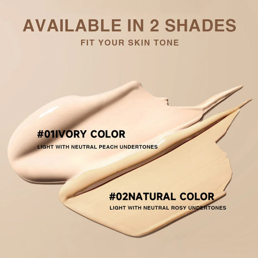 Life Girls Watery Double-Headed Foundation Stick with Brush, Natural Long-Lasting Flawless Makeup For Facial Concealer Cosmetics