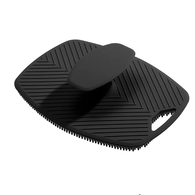 Soft Silicone Exfoliating Brush Cleanser Manual Body Cleansing Scrubber Shower Gentle Massage Bath Brush For Men