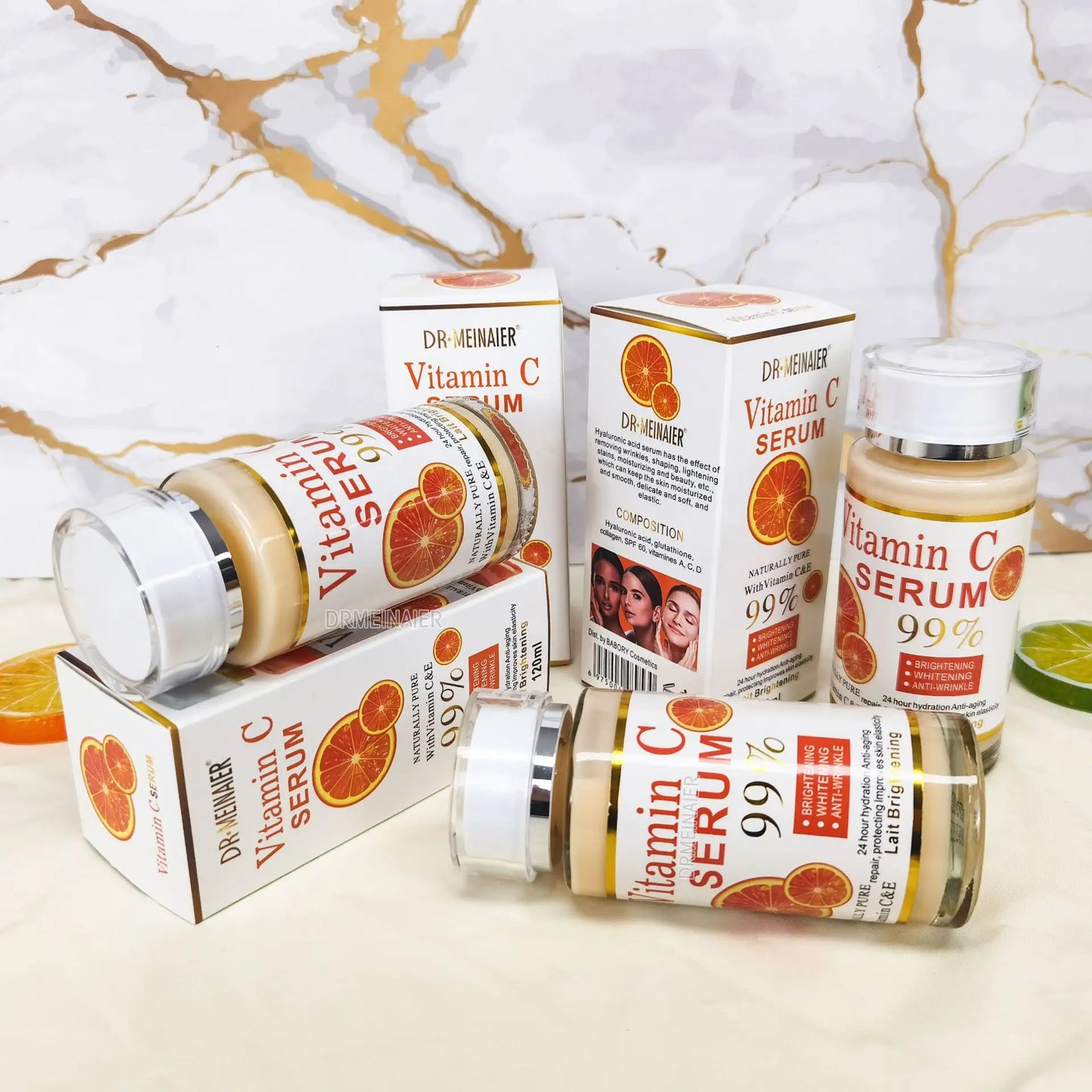 120ml Glutathione Serum for Face & Eye for Brightening Skin,Dark Spot Corrector,Reduce Wrinkle,Anti Aging,With Vitamin E&C