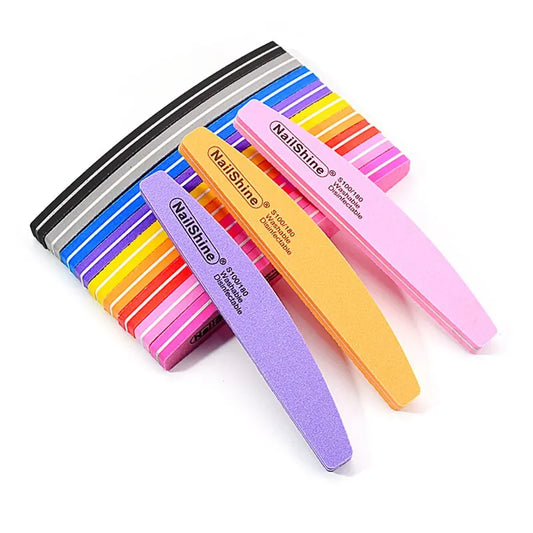10/30pcs Double-sided Nail File Block Colorful Sponge Nail Polish Buffing Sanding Buffer Strip Polishing Pedicure Manicure Tool