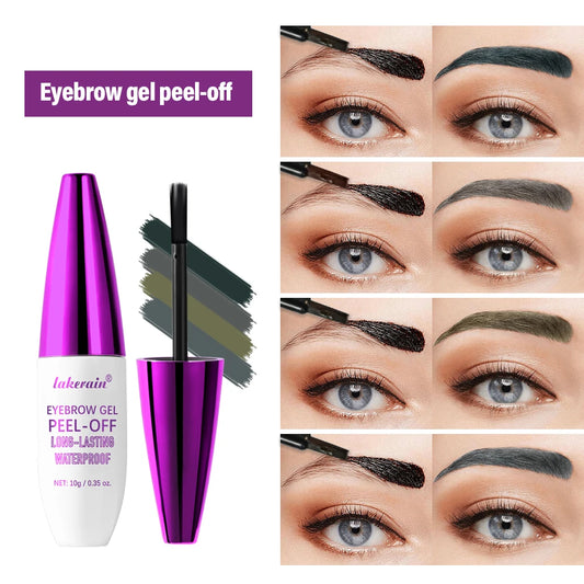 4Color Eyebrow gel Tint peel-off waterproof Tattoo Brow Tint Smudge-Proof Sweat Resistant Waterproof non-sticky Cosmetics