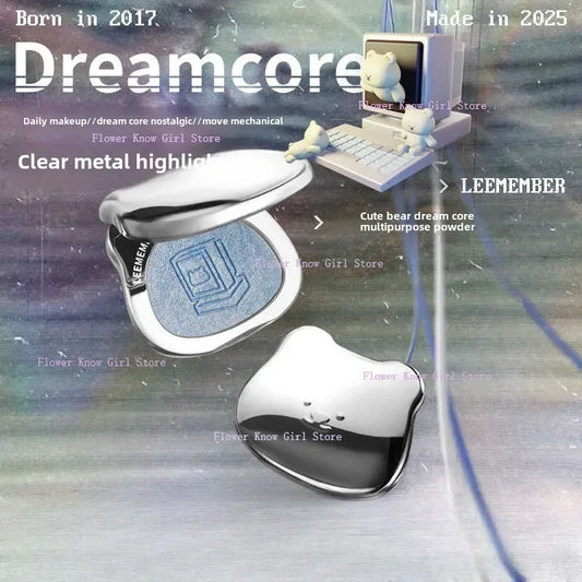 LEEMEMBER DreamCore Series Multi-purpose Cream Eyeshadow Highlighter Glitter Brightening Powder contour palette