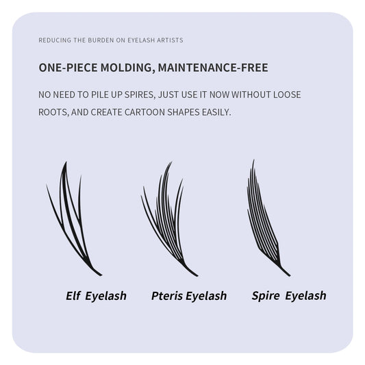 ANNAFRIS Comic Spire Eyelash Extension Premade Fans Natural Cashmere Manga False Eyelash Natural Soft Feather Shape Pteris Lash